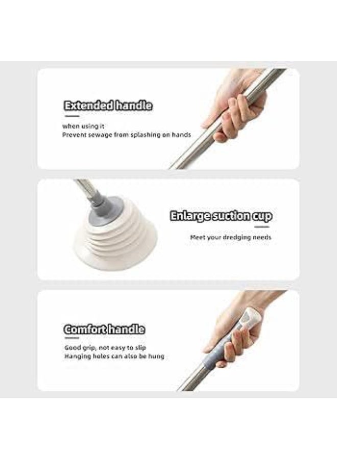 سلاكة بلاعة و حوض مطبخ جامبو رمادي بيد من معدن علاقه سليكون فاليد OM - Image 4